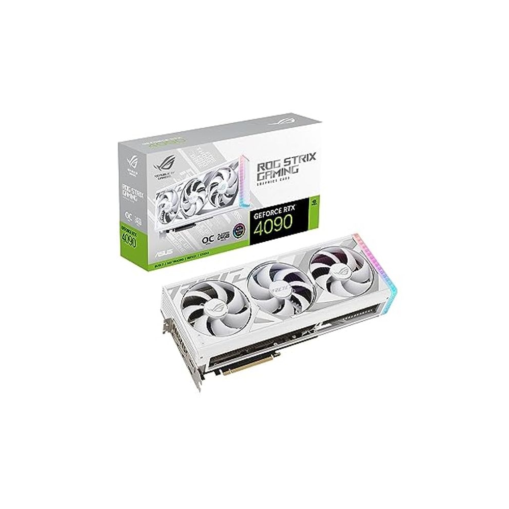 ASUS Rog Strix Geforce RTX 4090 White OC Edition Gaming Graphics Card (Pcie 4.0, 24Gb Gddr6X, HDmi 2.1A, Displayport 1.4A) pci_e_x16