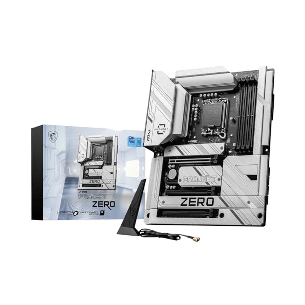 MSI Z790 Project Zero, Back-Connect ATX - Supports 14th/13th/12th Gen Intel Core Processors, LGA 1700-55A DrMOS VRM, DDR5 Memory Boost 7200+MHz/OC, PCIe 5.0 x16, 4 x M.2 Gen4, Wi-Fi 7